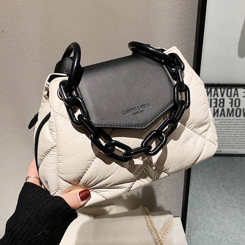 Handbag chunky chain strap- Silver