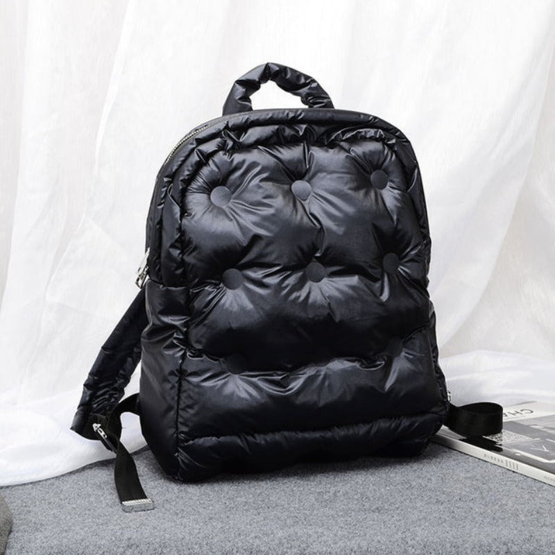 バックパック・リュック RONRON RUFFLE POINTED MINI BACKPACK BLACK RR24BBP3592BK RUFFLE POINTED MINI BACKPACK BLACK - RONRON 론론
